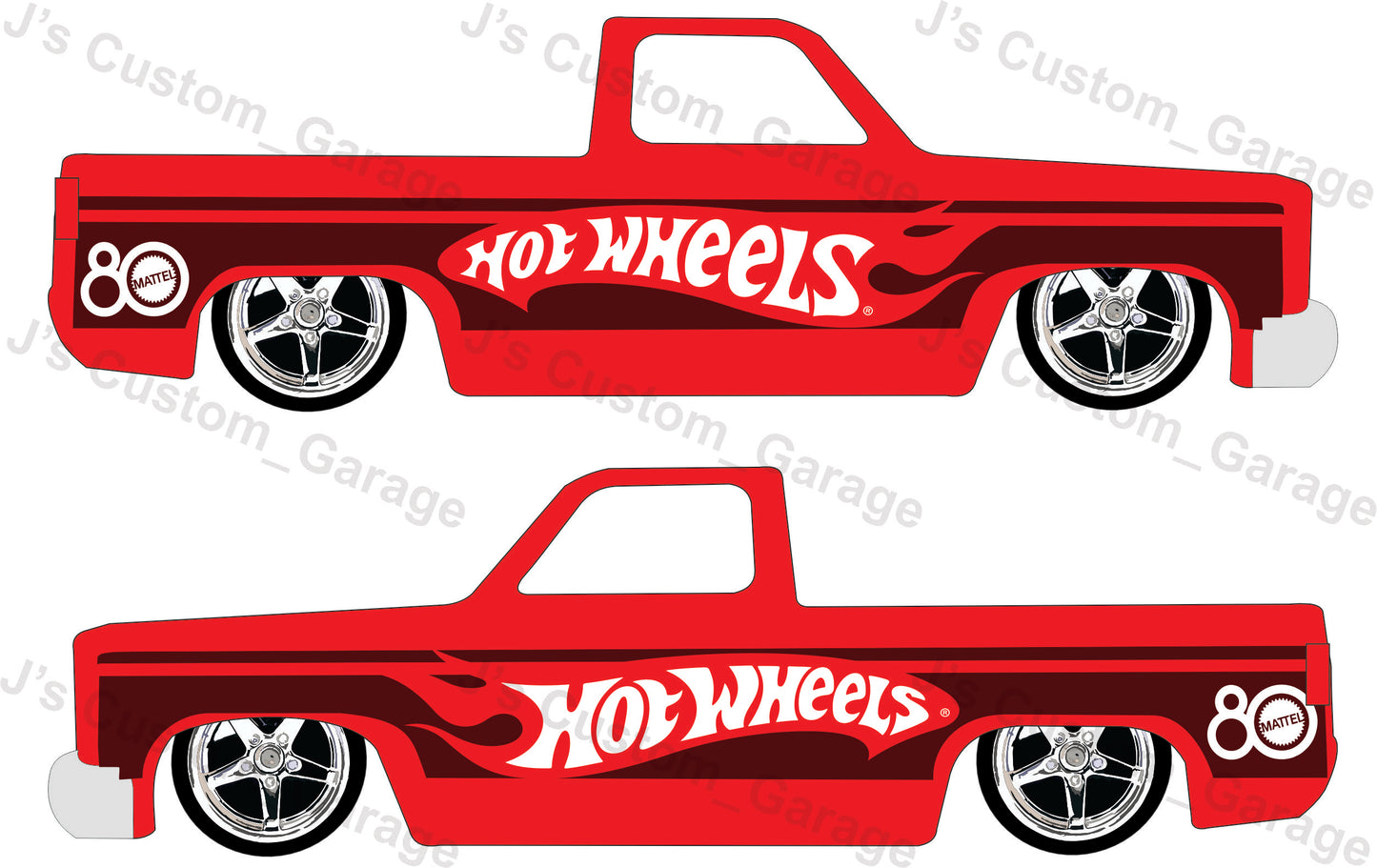 80's hotwheel 83 silverado waterslide decal