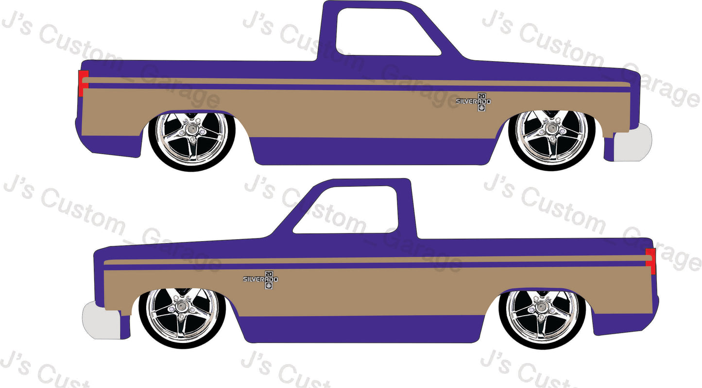 83 silverado body panel decals!