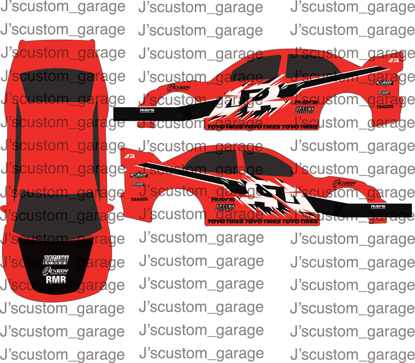 Tokyo Drift Lancer Evolution waterslide decal