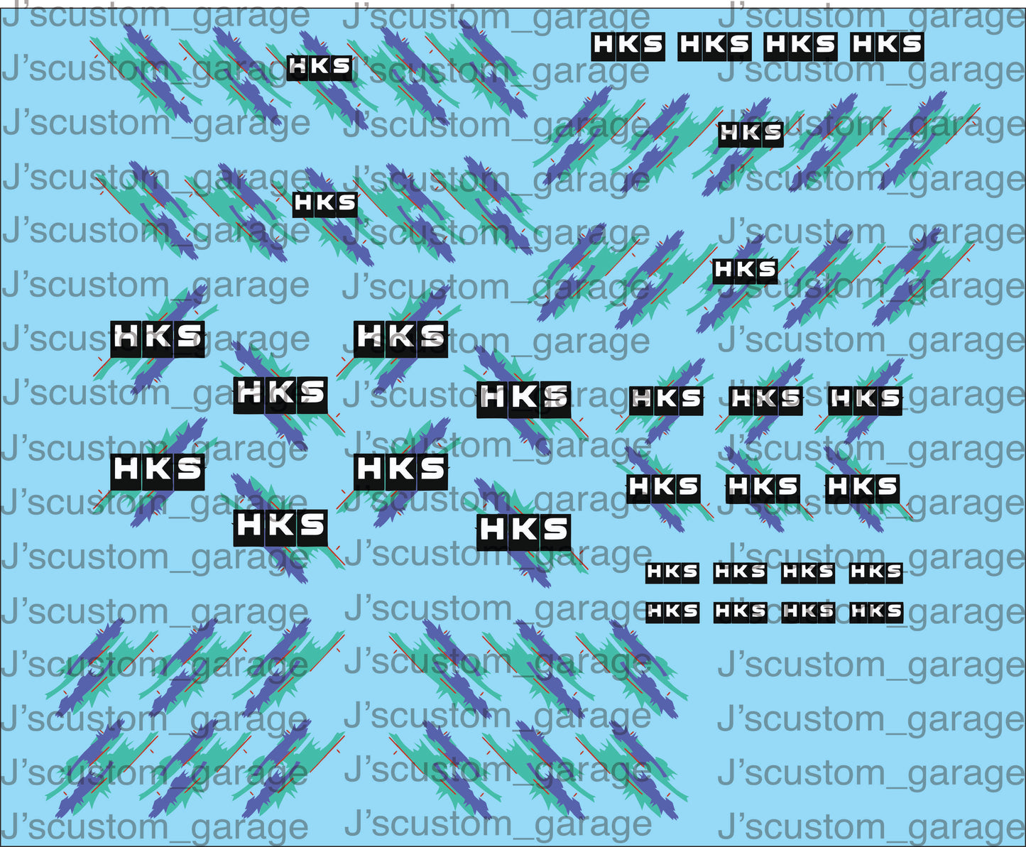 HKS universal bundle waterslide decal
