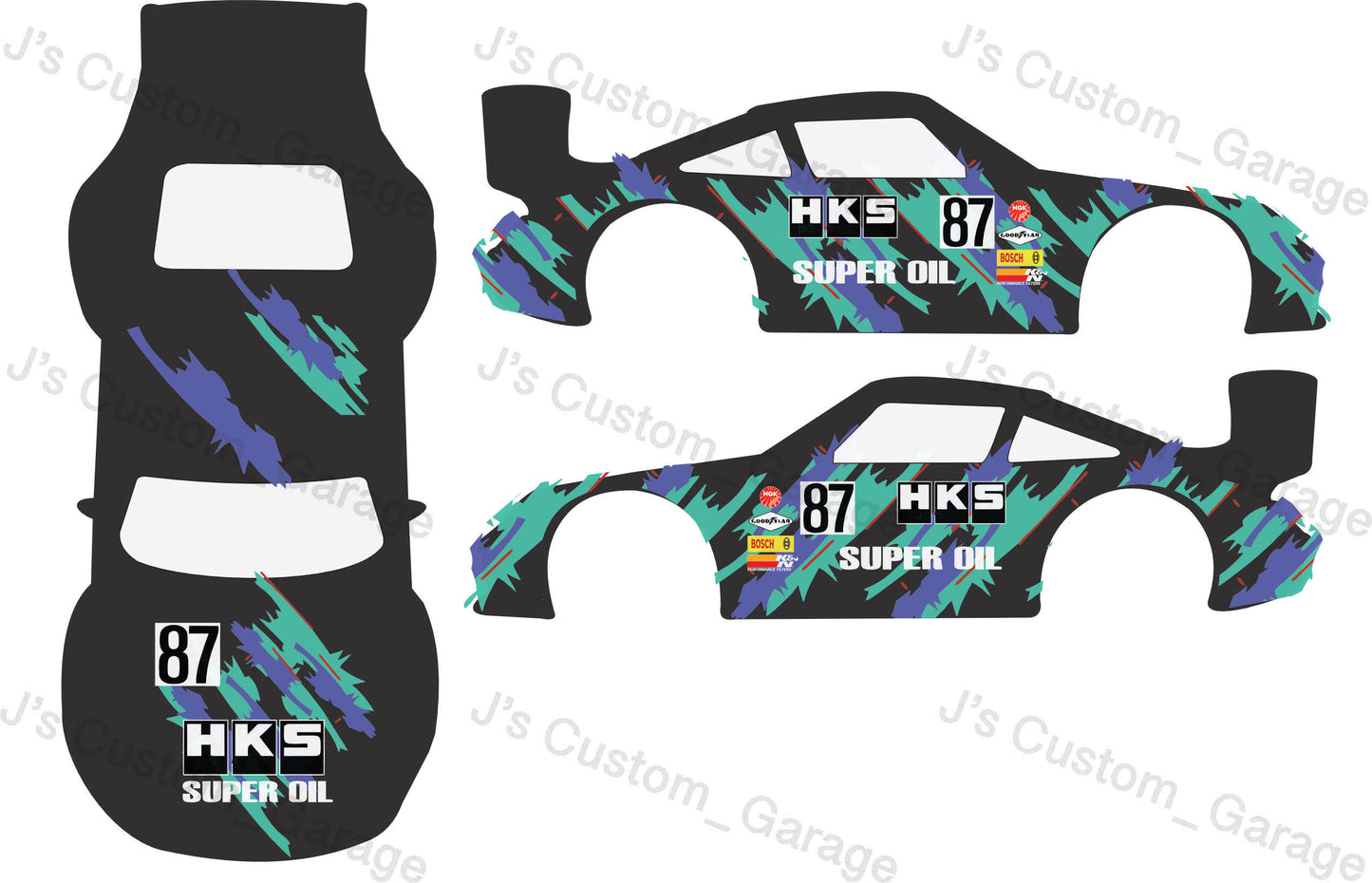 HKS Porsche 993 waterslide decal