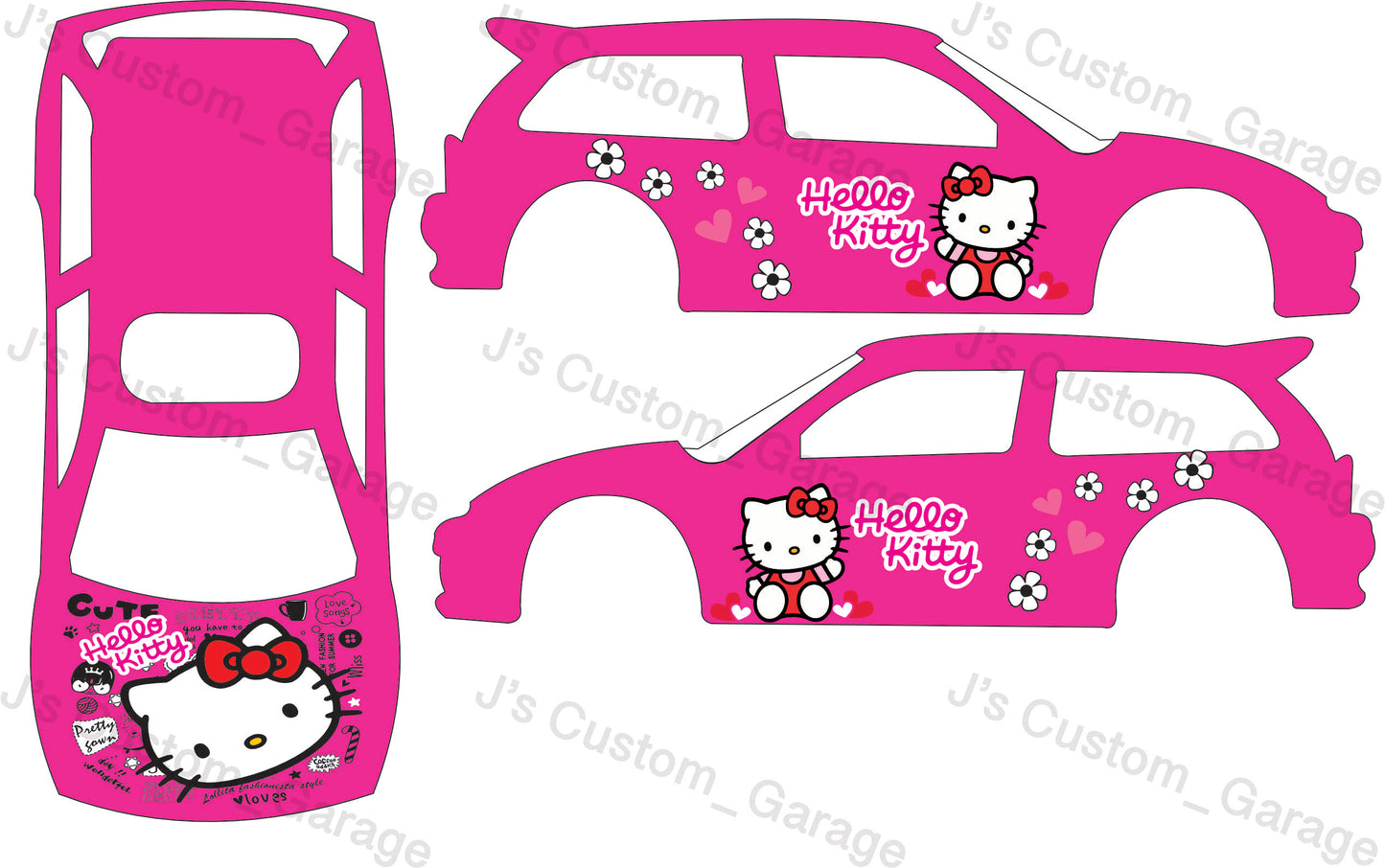Hello Kitty Version 4 waterslide decal