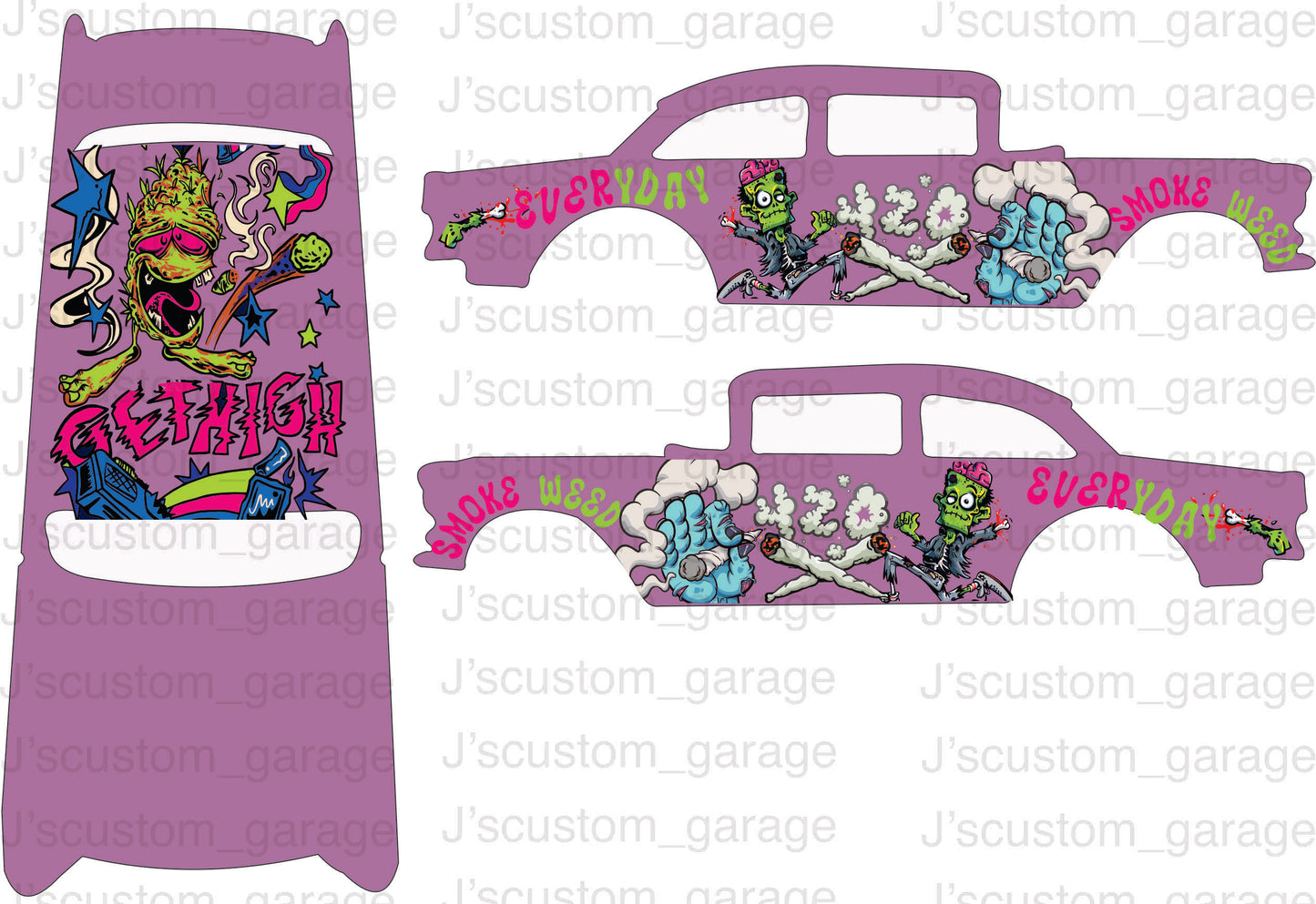 420 55 gasser waterslide decal