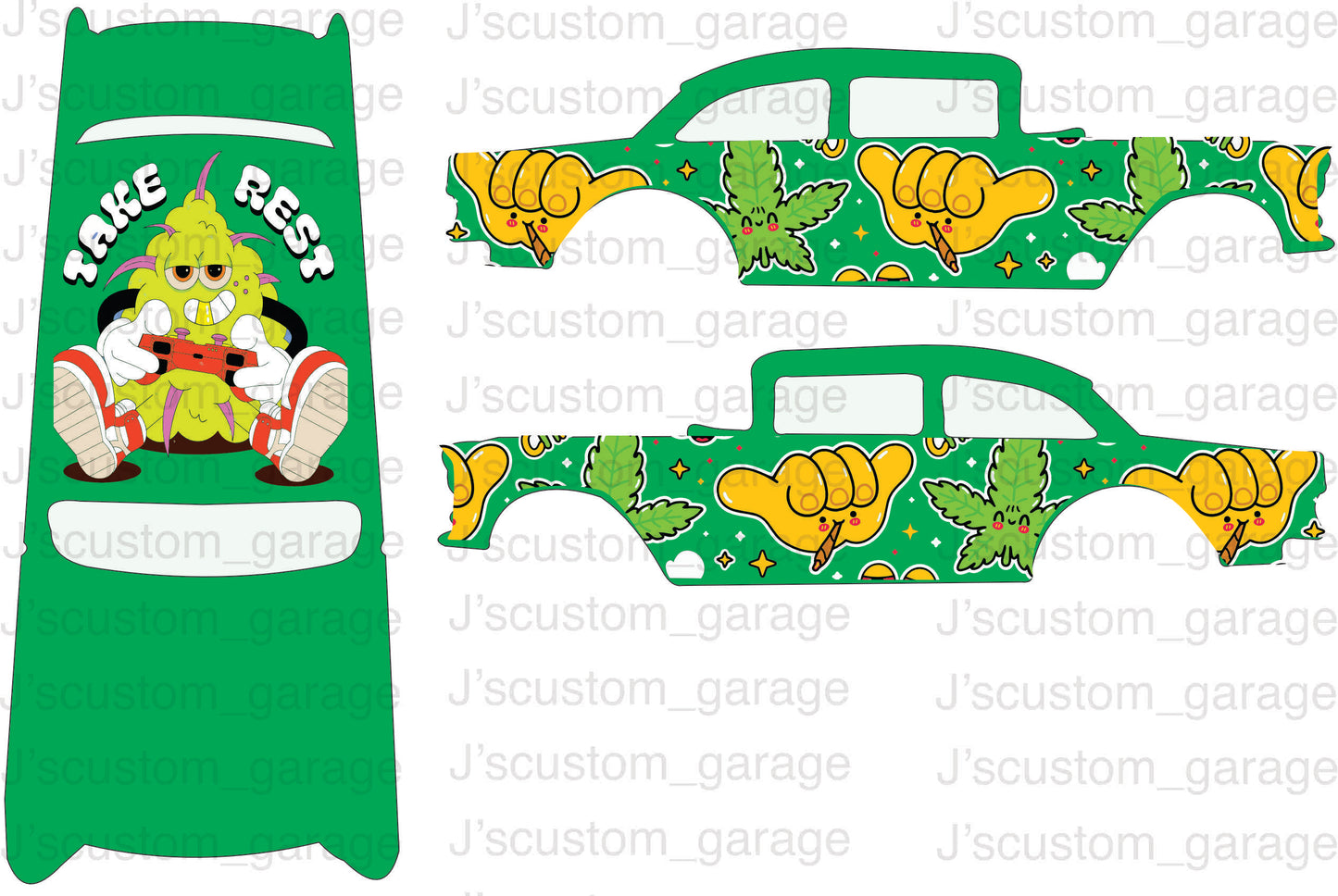 Weed 55 gasser waterslide decal