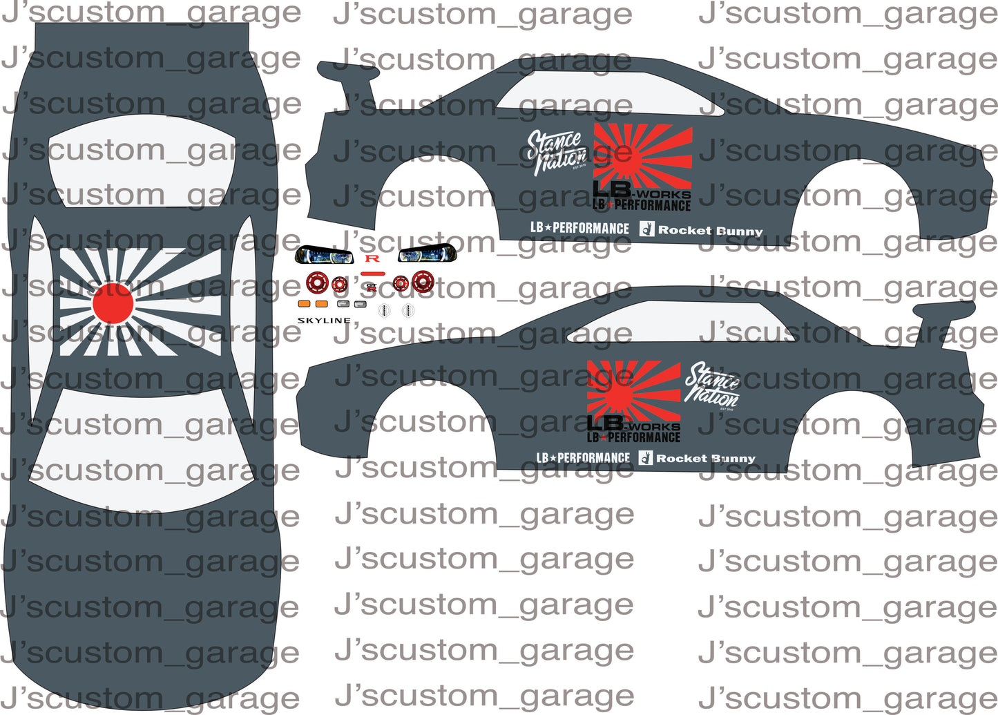 LBWKxStance nation Skyline waterslide decal