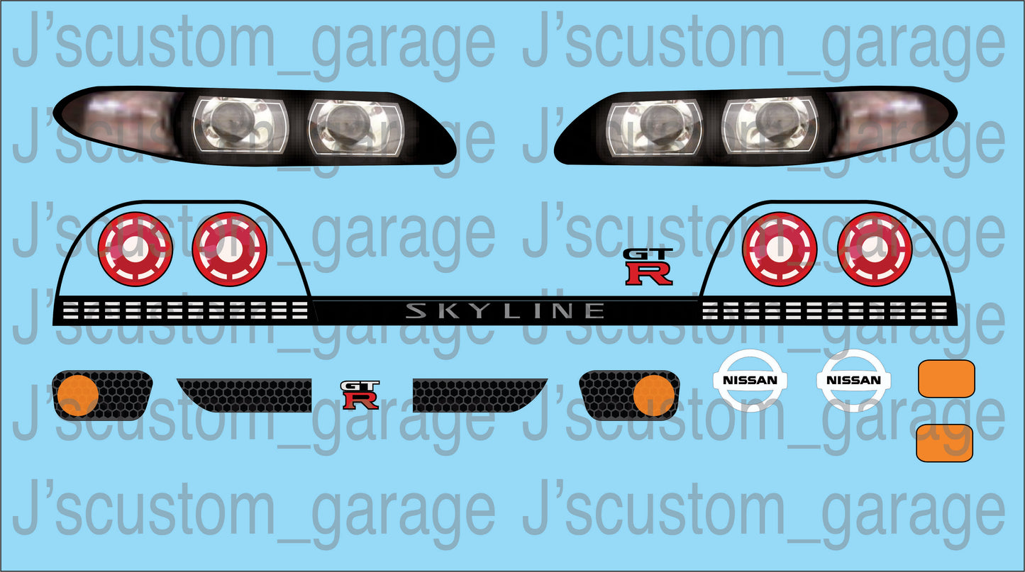 Skyline R33 light combo waterslide decal