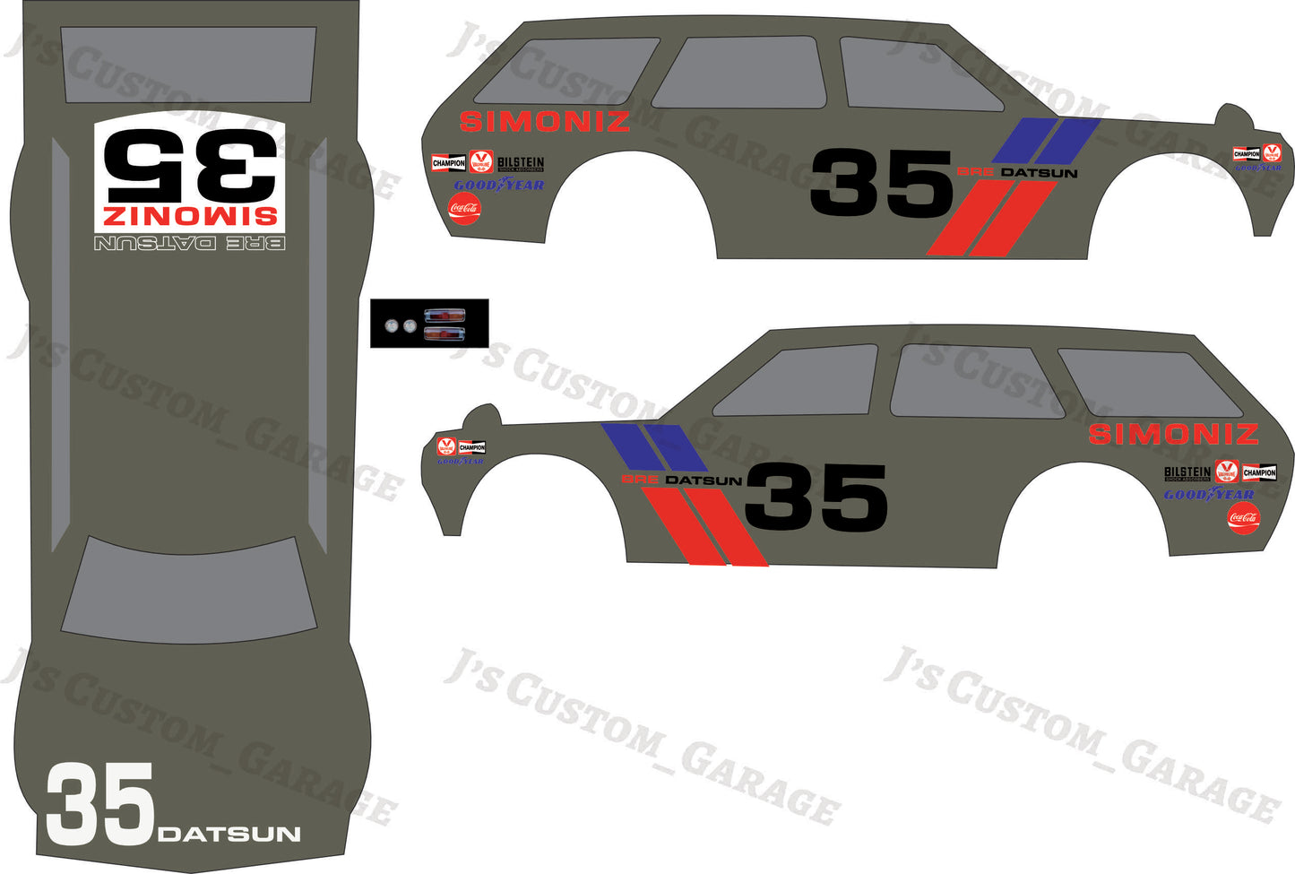 BRE datsun universal waterslide decal