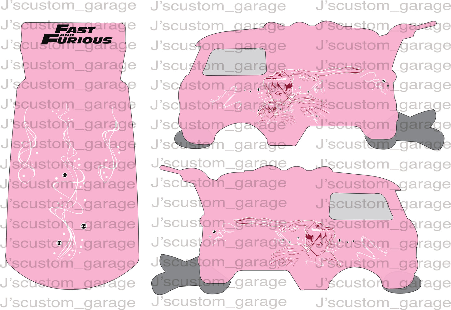 F&F suki S2k Kool Kombi waterslide decal