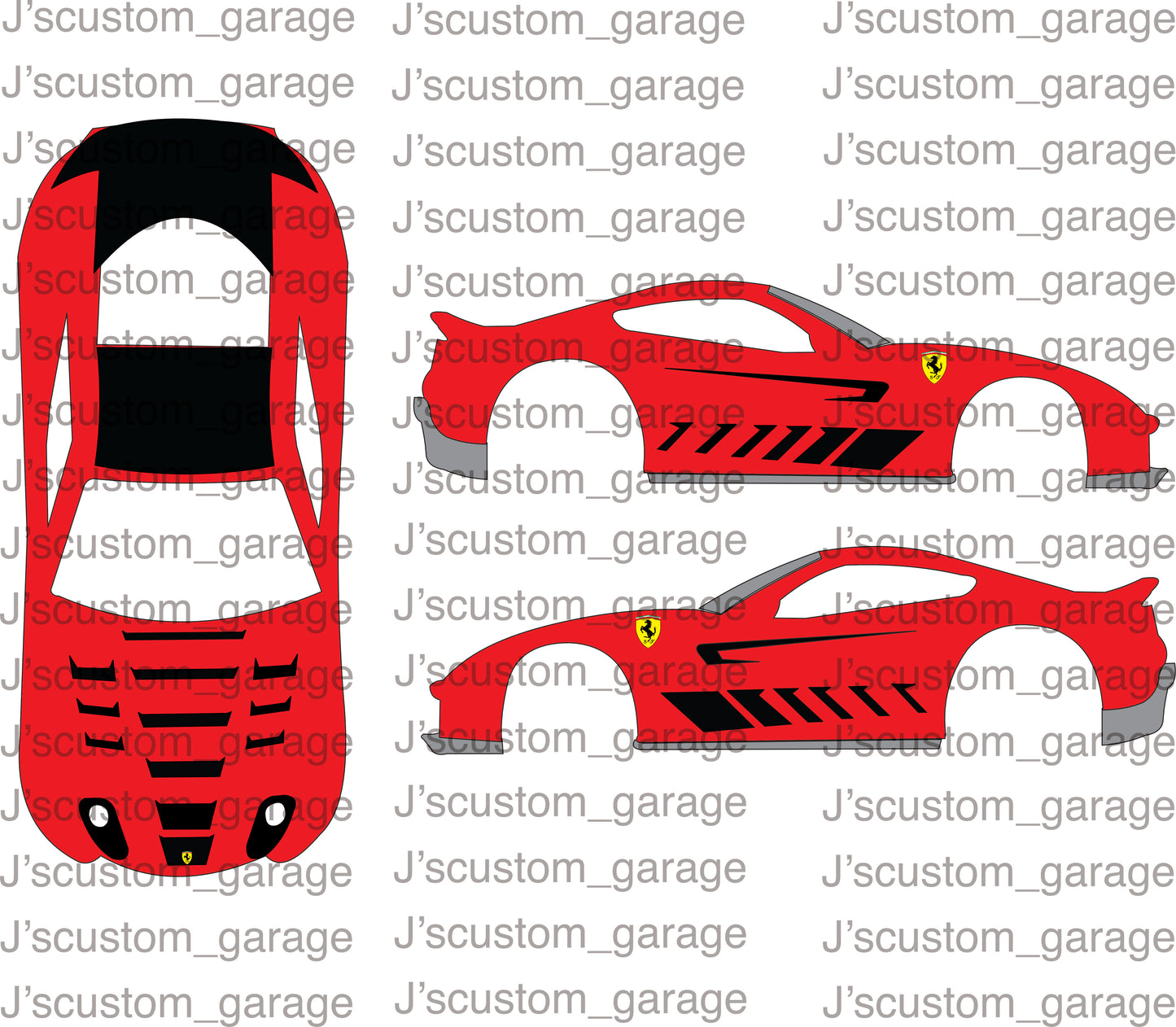 Ferrari 599xx STH waterslide decal