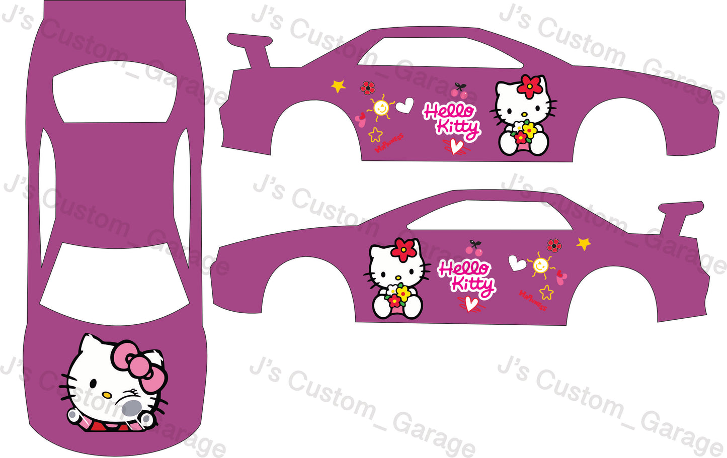 Hello Kitty V2 universal water slide decal