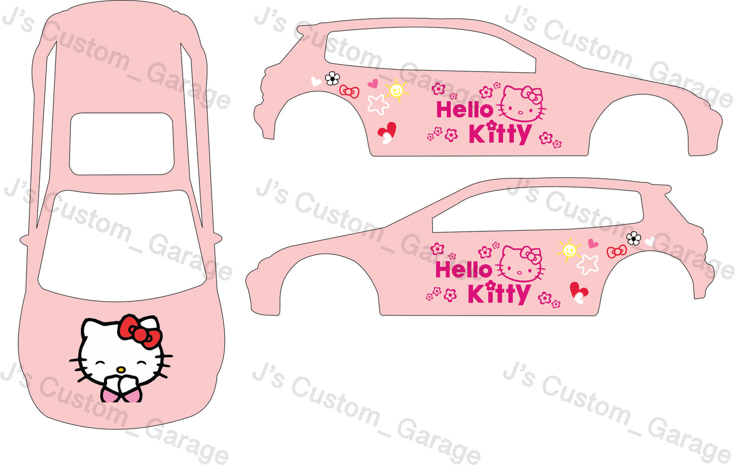 Hello Kitty version 3 waterslide decal