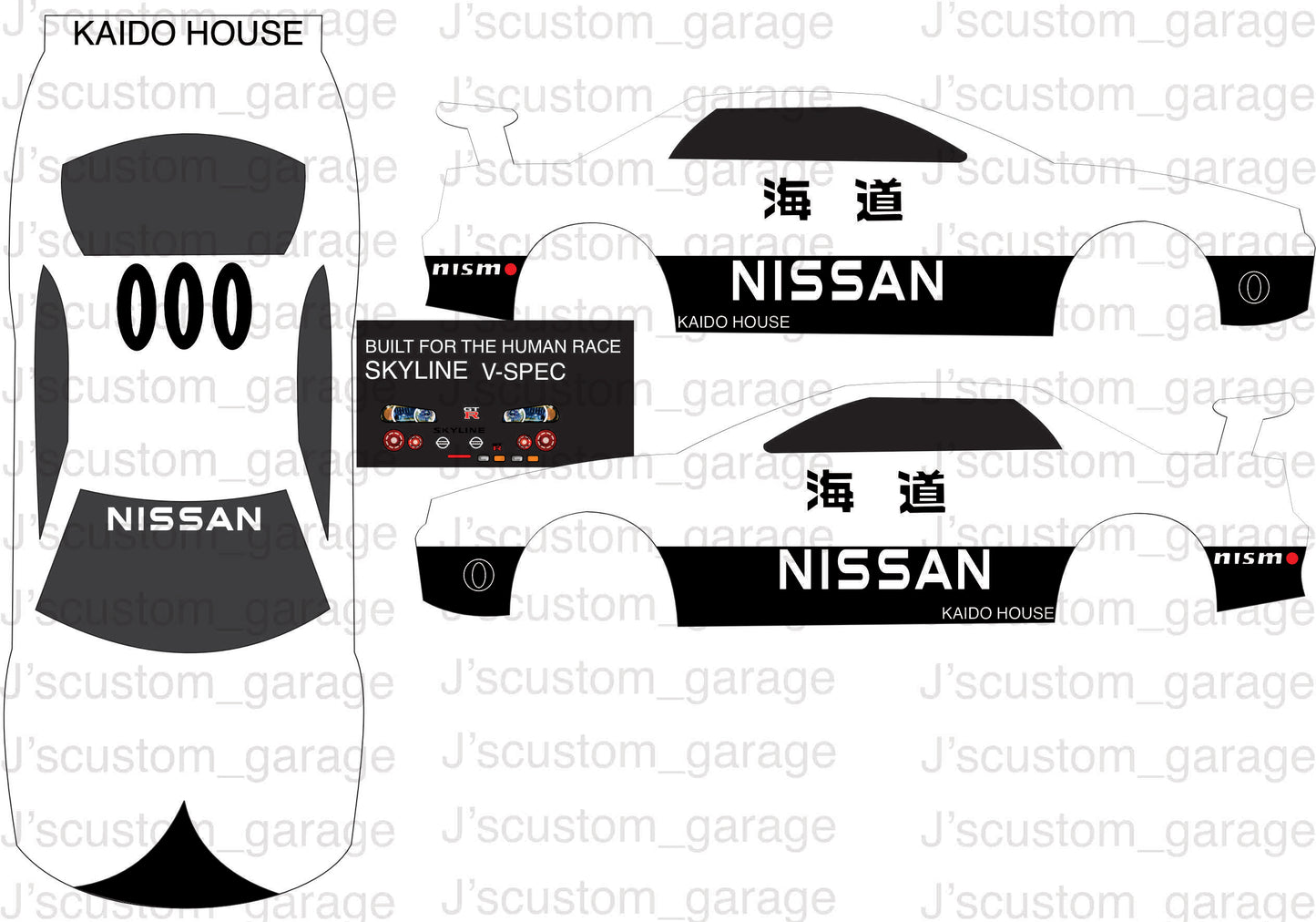 Police Skyline waterslide decal