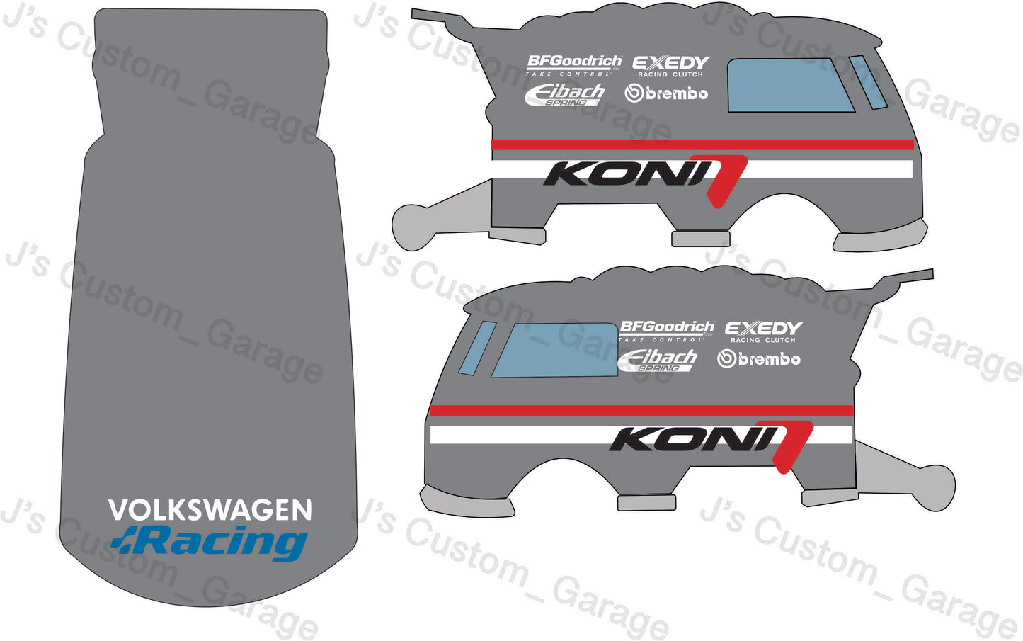 Koni Kool Kombi waterslide decal