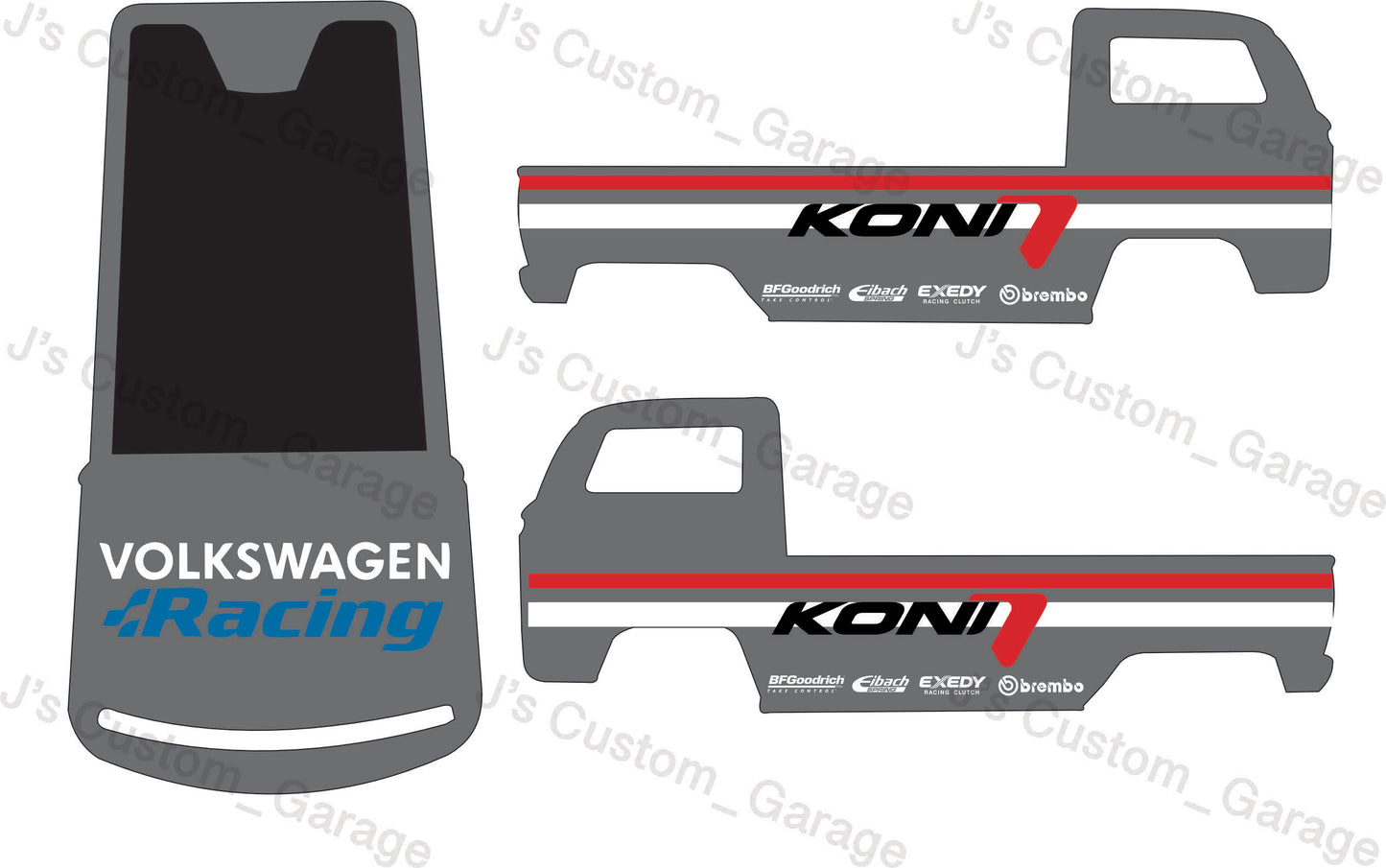 Koni T2 Pickup waterslide decal