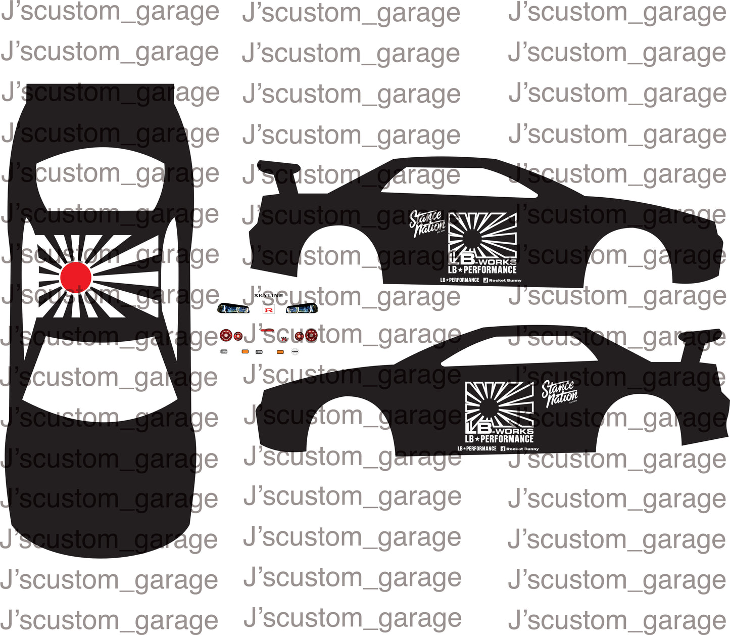 LBWKxStance nation Skyline waterslide decal