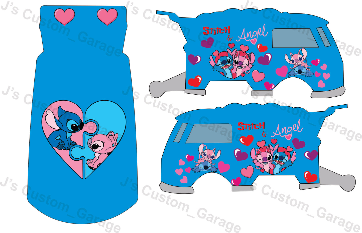 Stitch & Angel Kool kombi waterslide decal