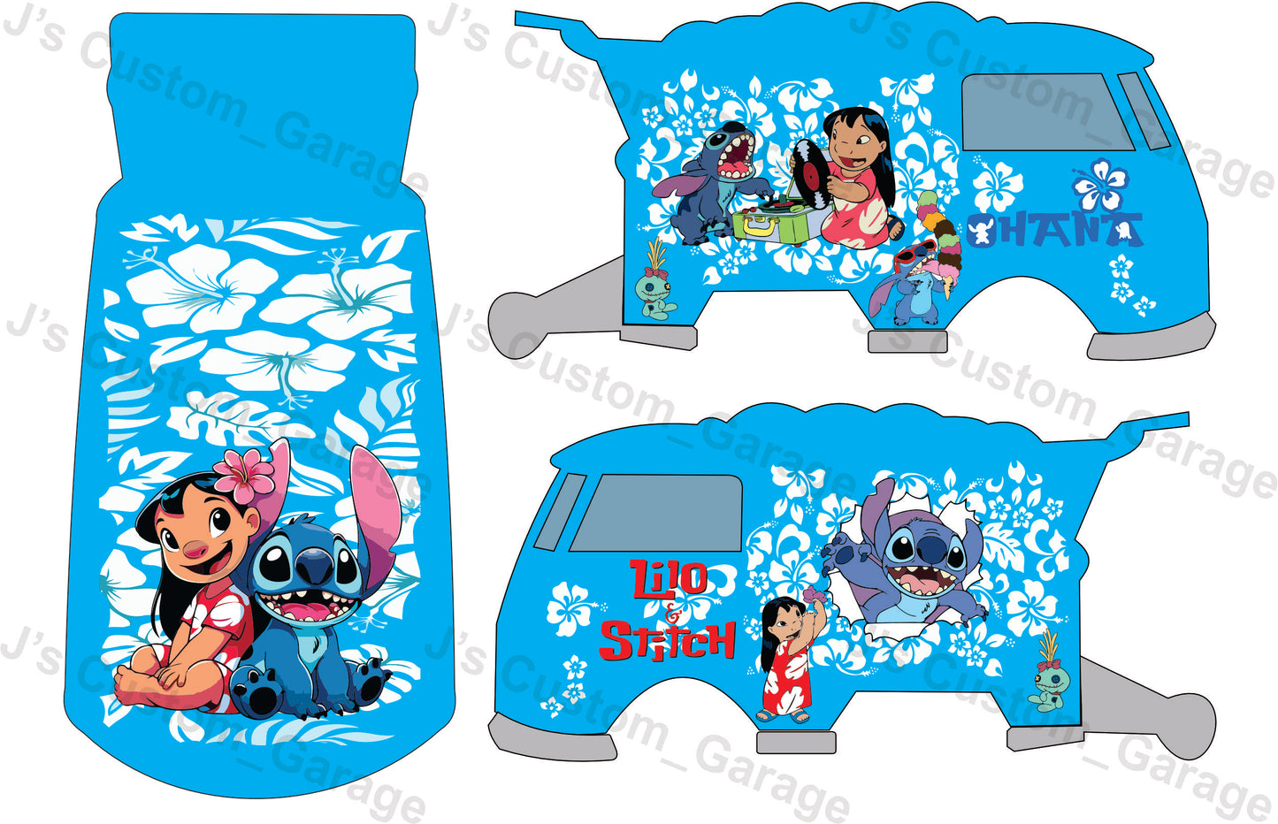 Lilo & Stitch kool kombi waterslide decal
