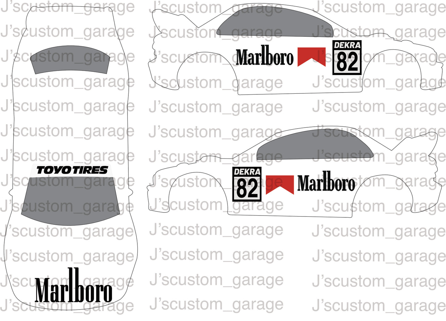Marlboro (universal) waterslide decal