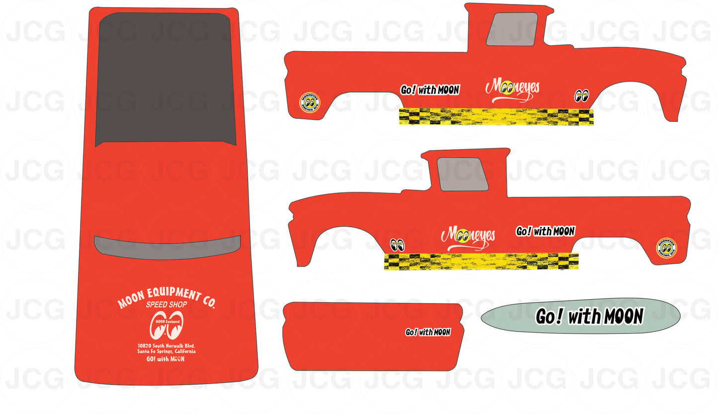 Mooneyes 67 chevy waterslide decal