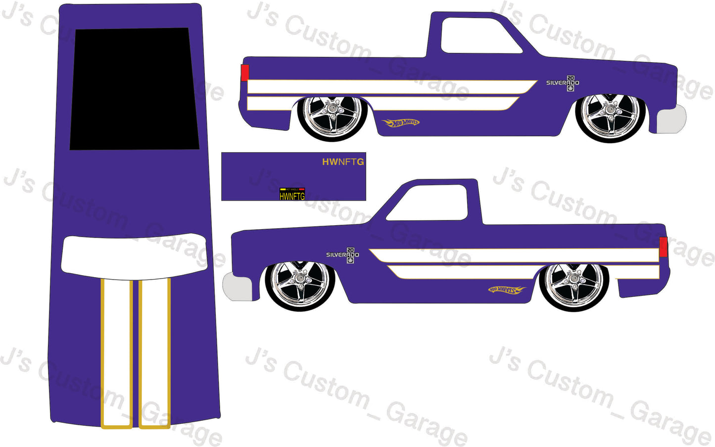 NFT 83 Silverado waterslide decal