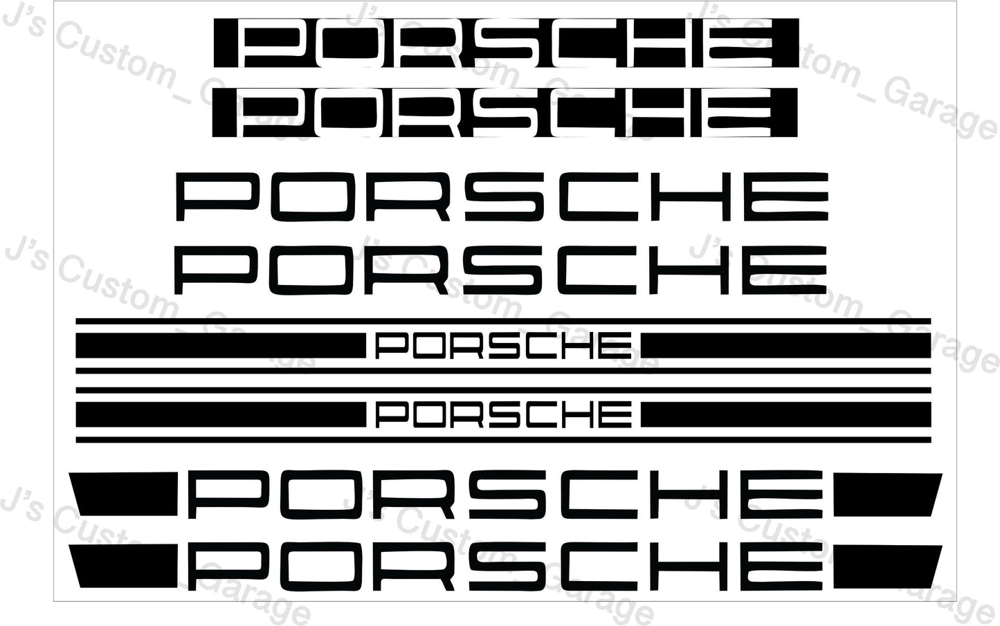Old school Porsche logo waterslide decal
