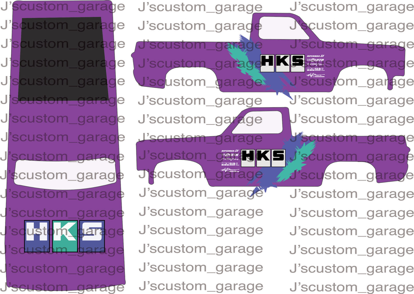 HKS 83 Silverado waterslide decal
