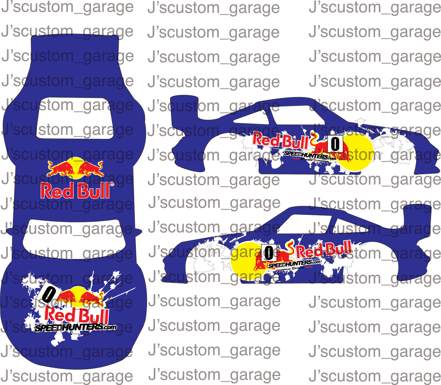 Redbull Porsche 993 Gt2 waterslide decal