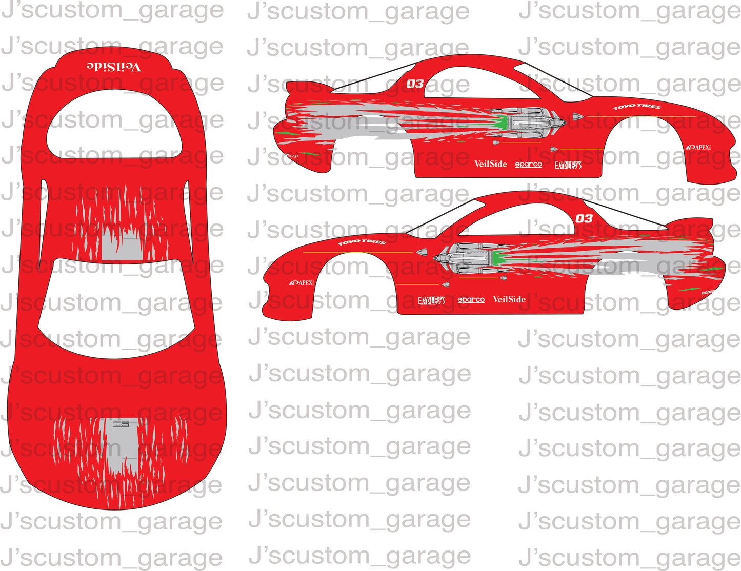 Dom's RX7 waterslide decal