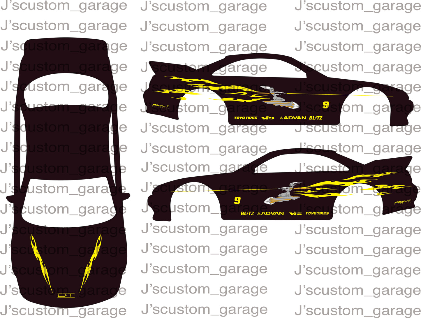 Letty's nissan S14 waterslide decal
