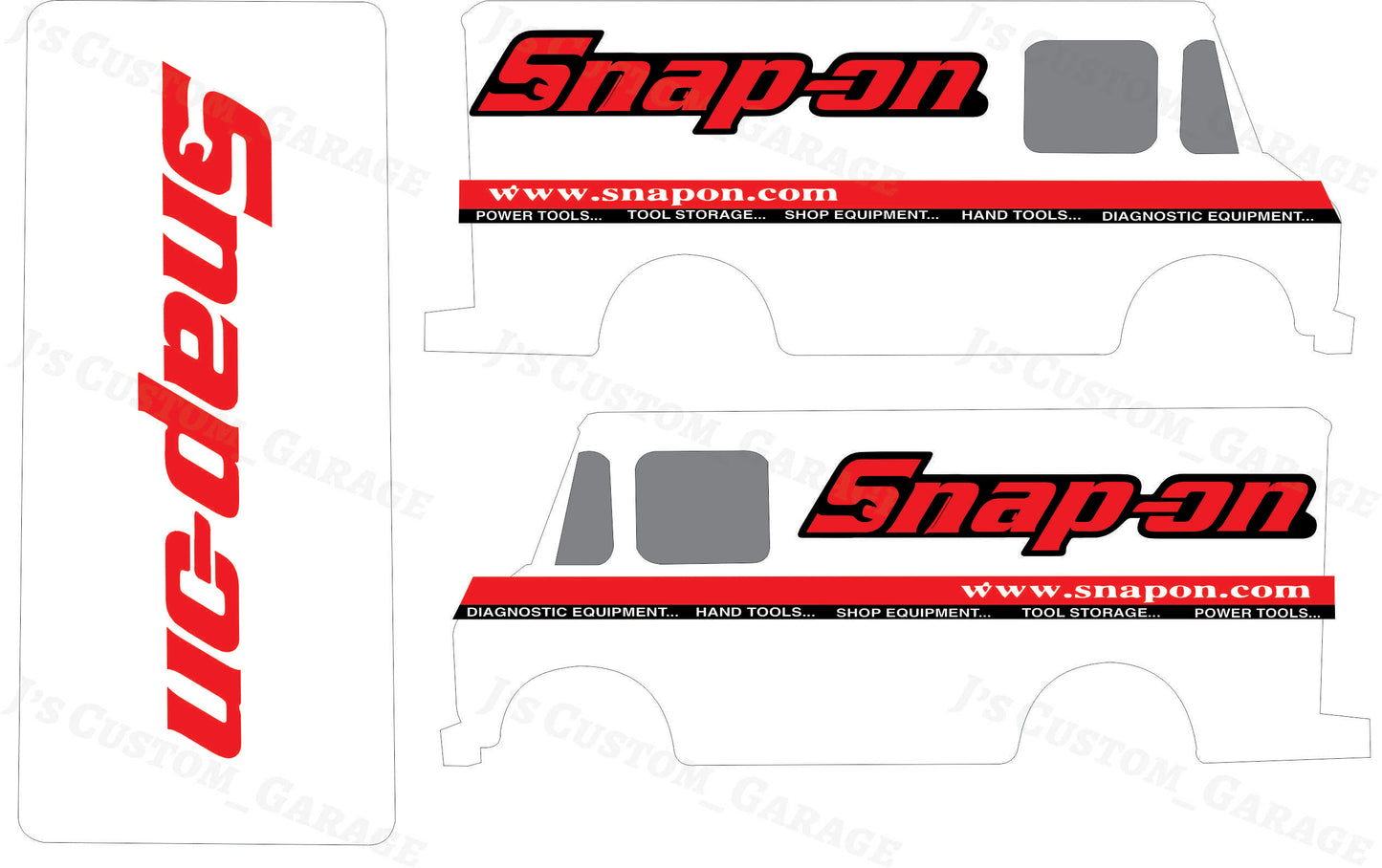 Snap-on Van waterslide decal