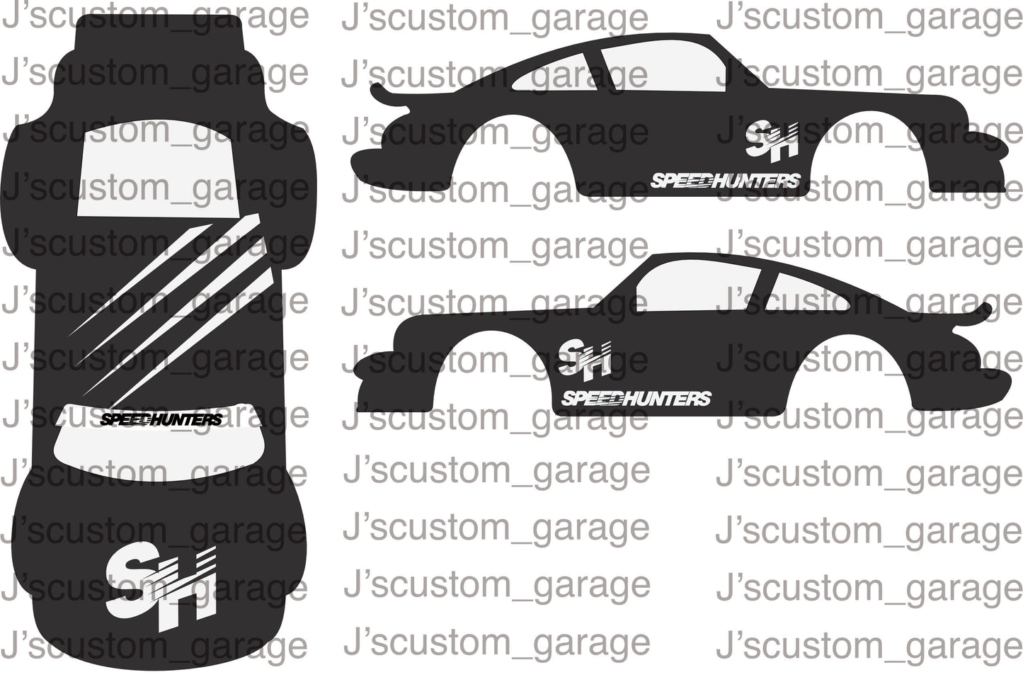 Speed hunter porsche (universal) waterslide decal