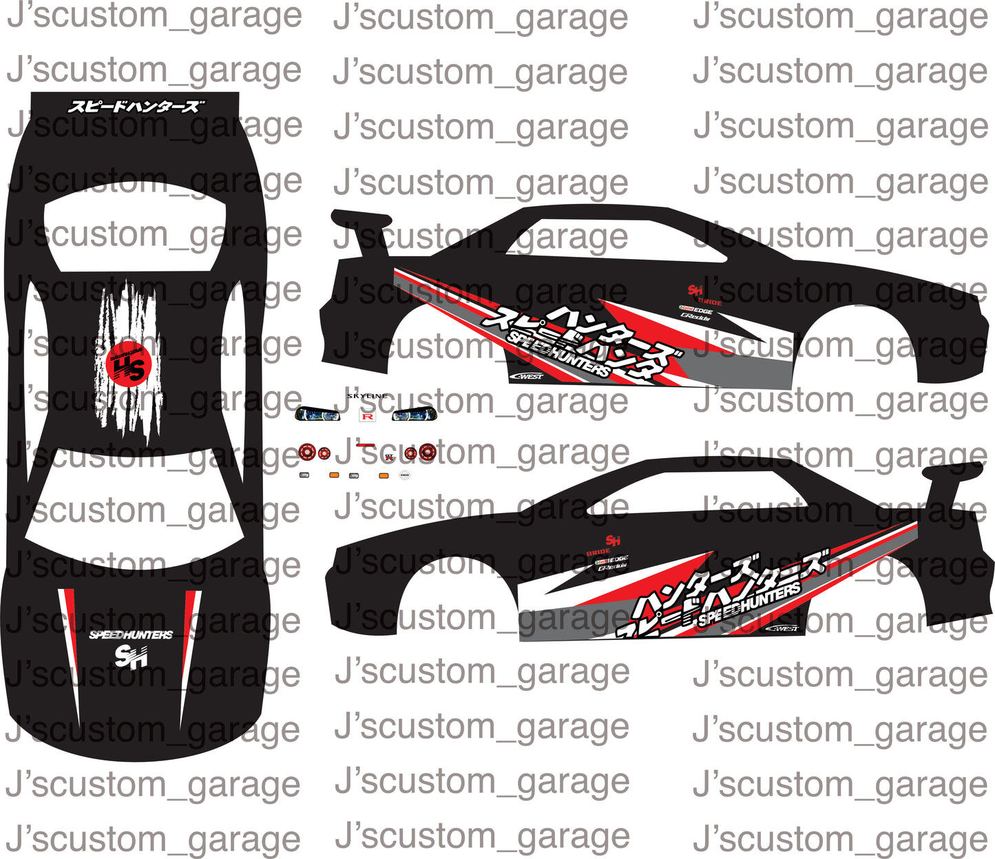 SpeedHunters Skyline R34 waterslide decal