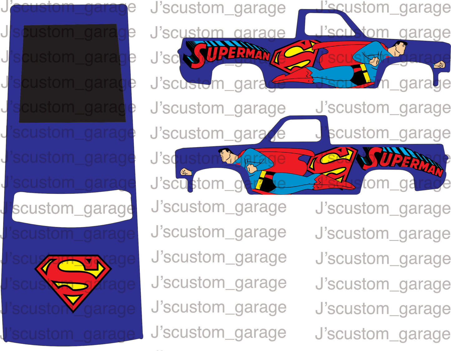 Superman 83 Silverado waterslide decal