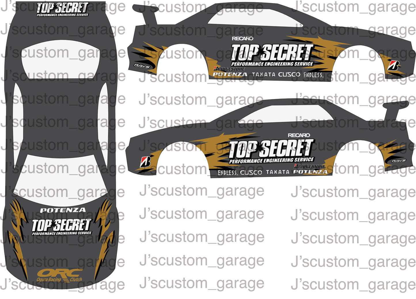 Top secret skyline R34 waterslide decal