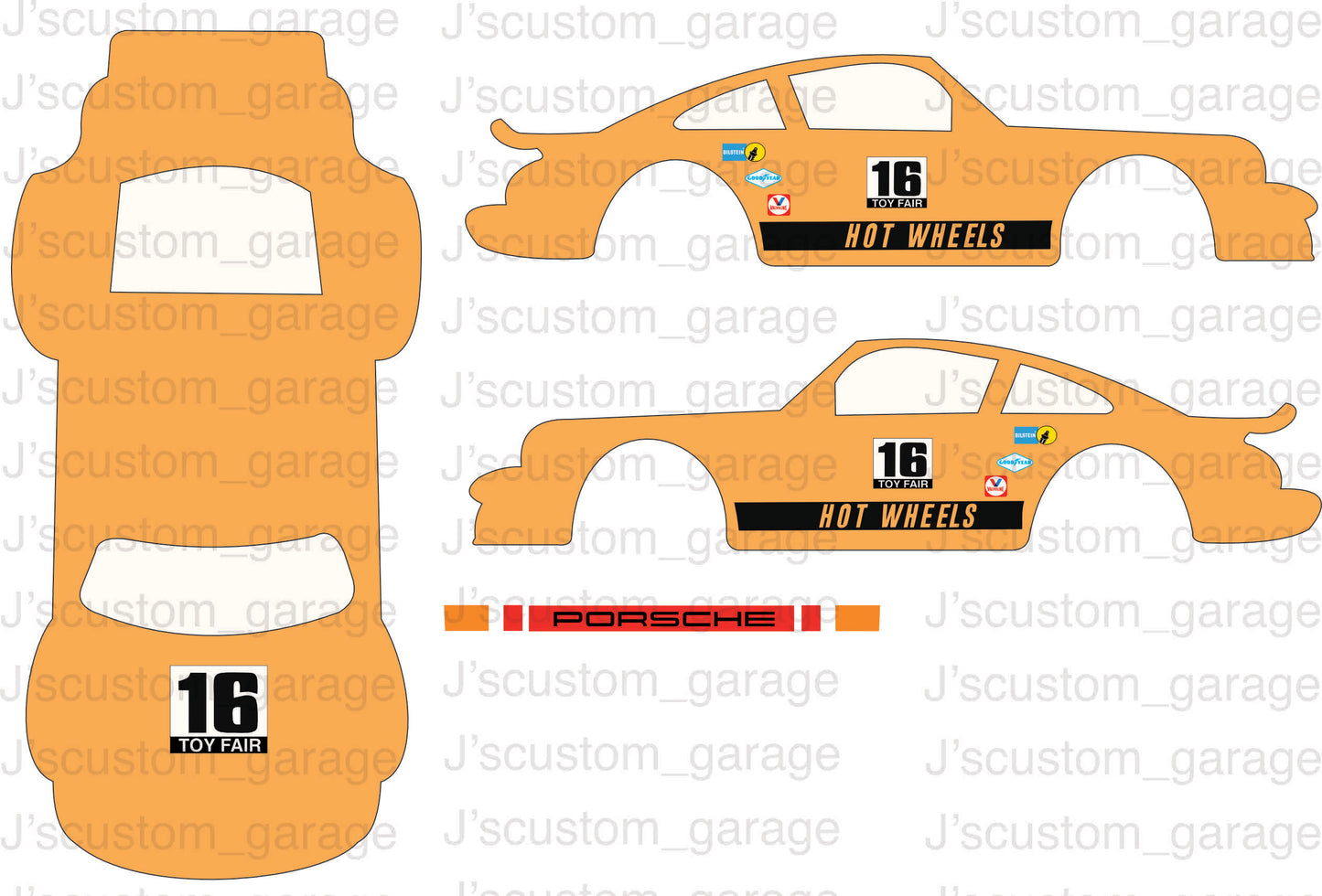 Toy Fair porsche waterslide decal