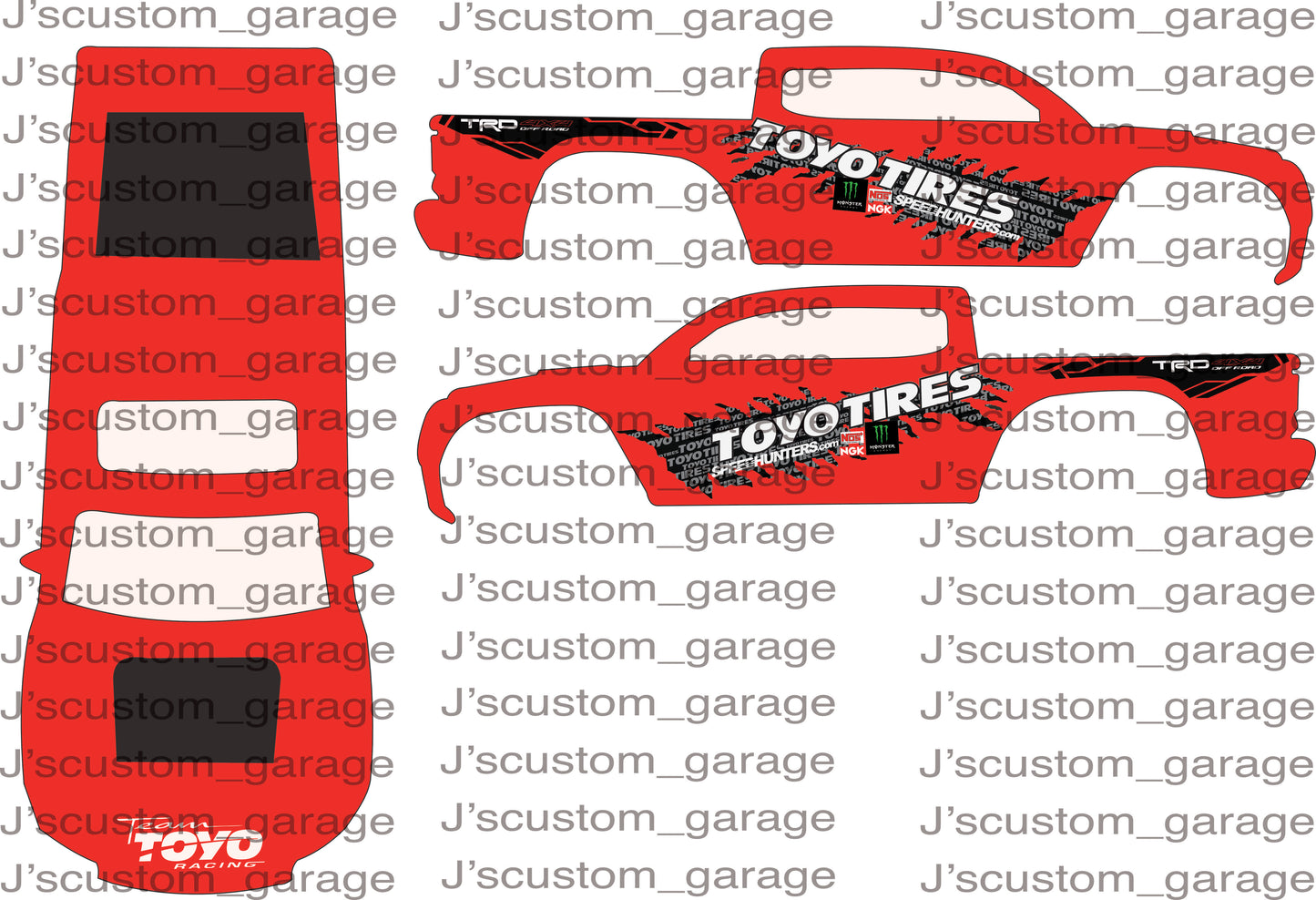 Toyo Tires Tacoma waterslide decal