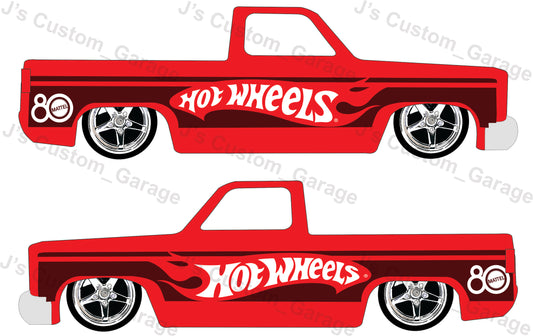 80's hotwheel 83 silverado waterslide decal