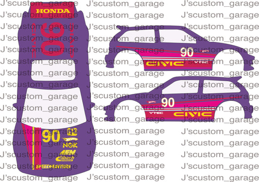 90's honda universal decal