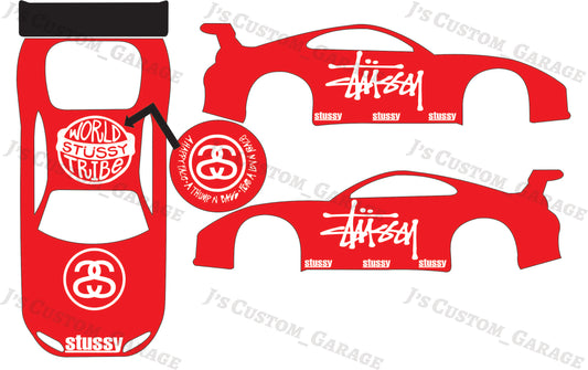 Stussy world wide universal waterslide decal