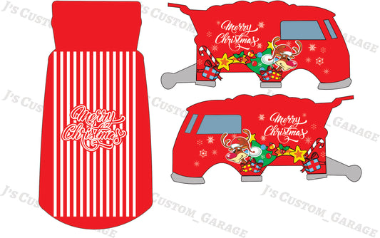 Reindeer Christmas kool kombi waterslide decal