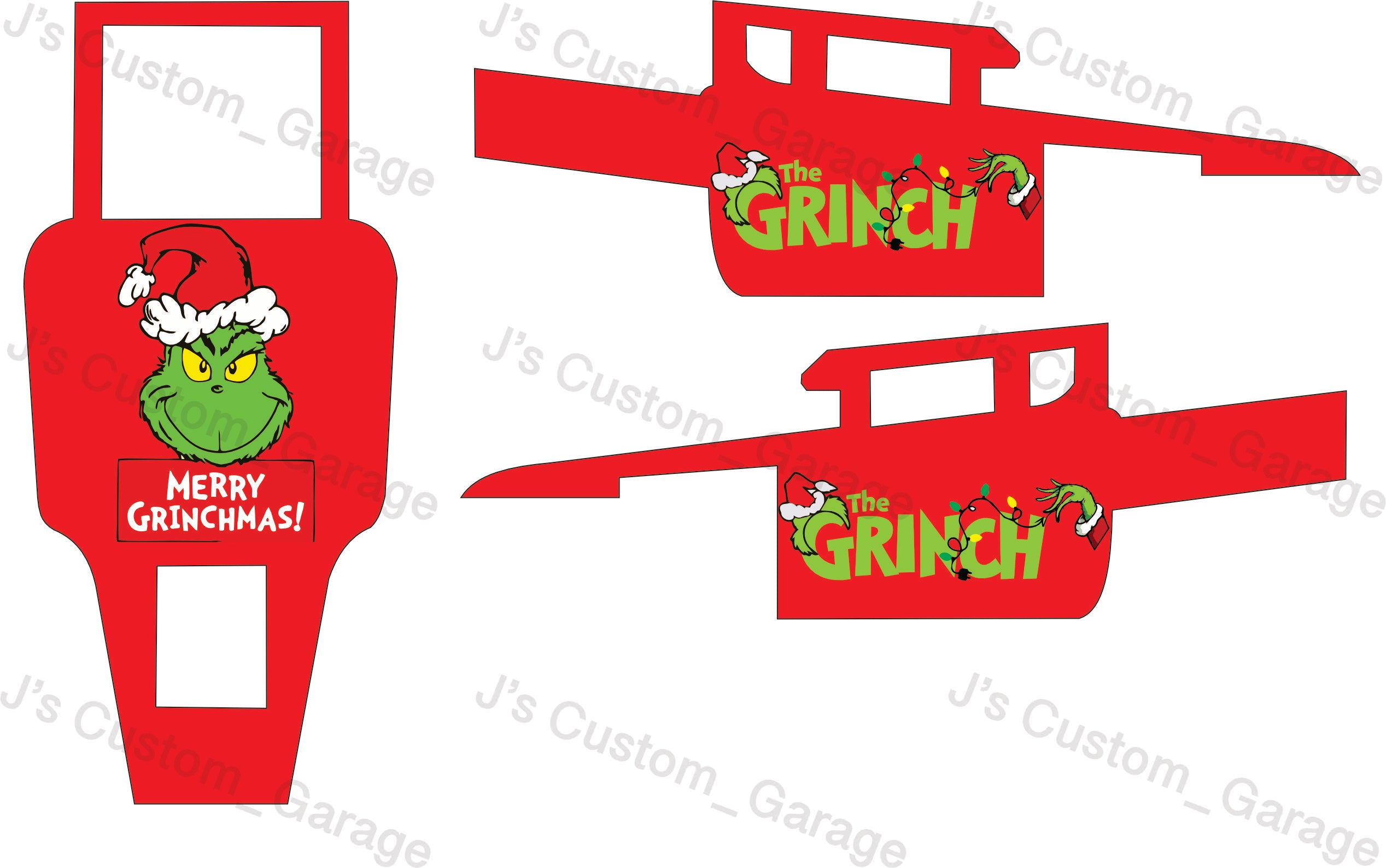 Grinch Bone shaker waterslide decal – J’scustom_Garage