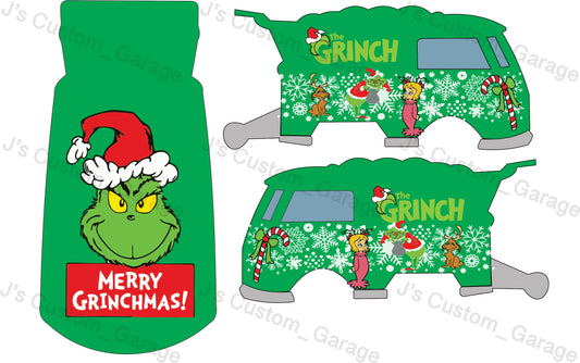 Grinch christmas Kool kombi waterslide decal