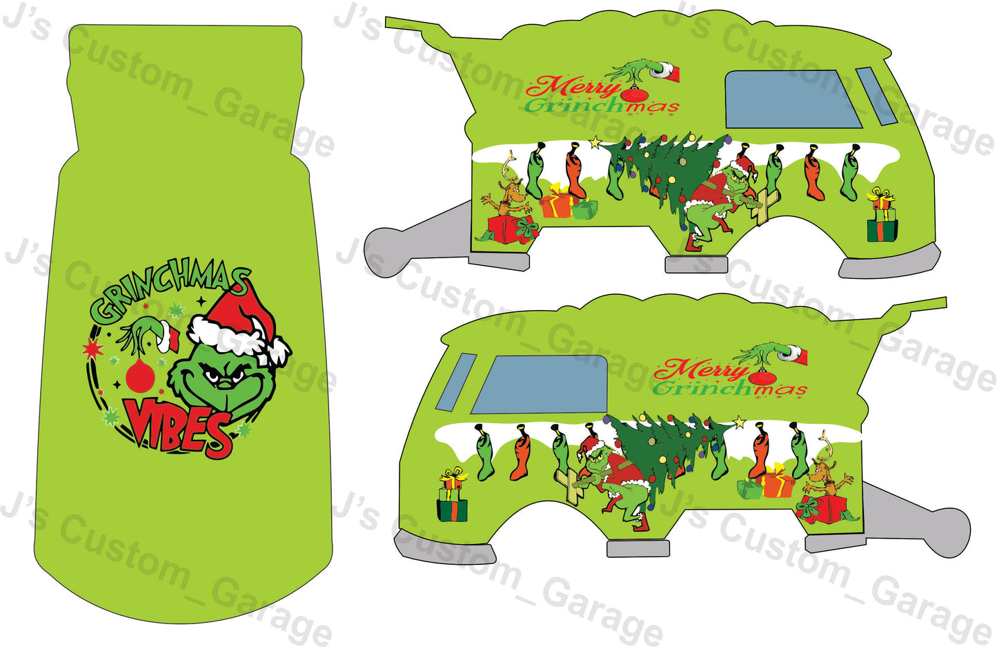 Grinch kombi V2 waterslide decal