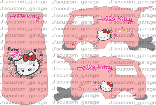 Hello Kitty KOOL KOMBI waterslide decal