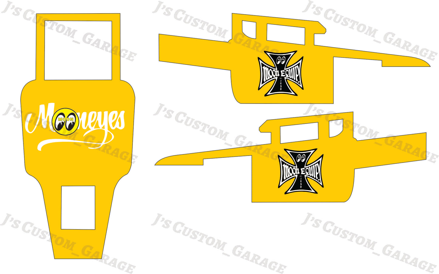 mooneyes bone shaker V2 waterslide decal