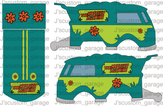 Mystery Machine Kool Kombi waterslide decal