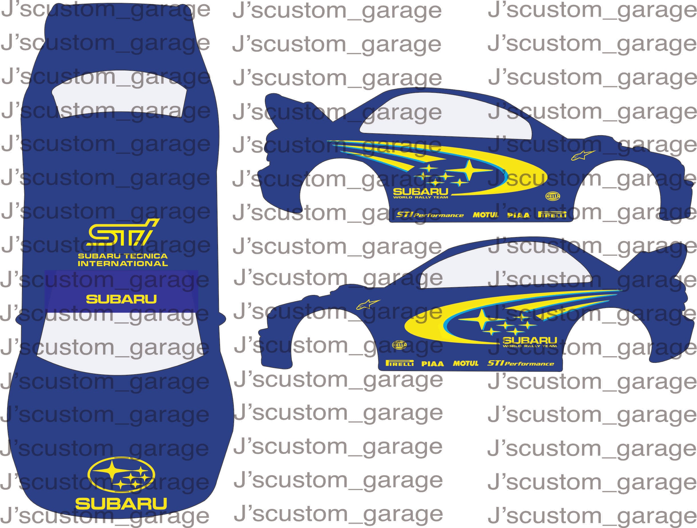 Rally Subaru decal waterslide decal – J’scustom_Garage
