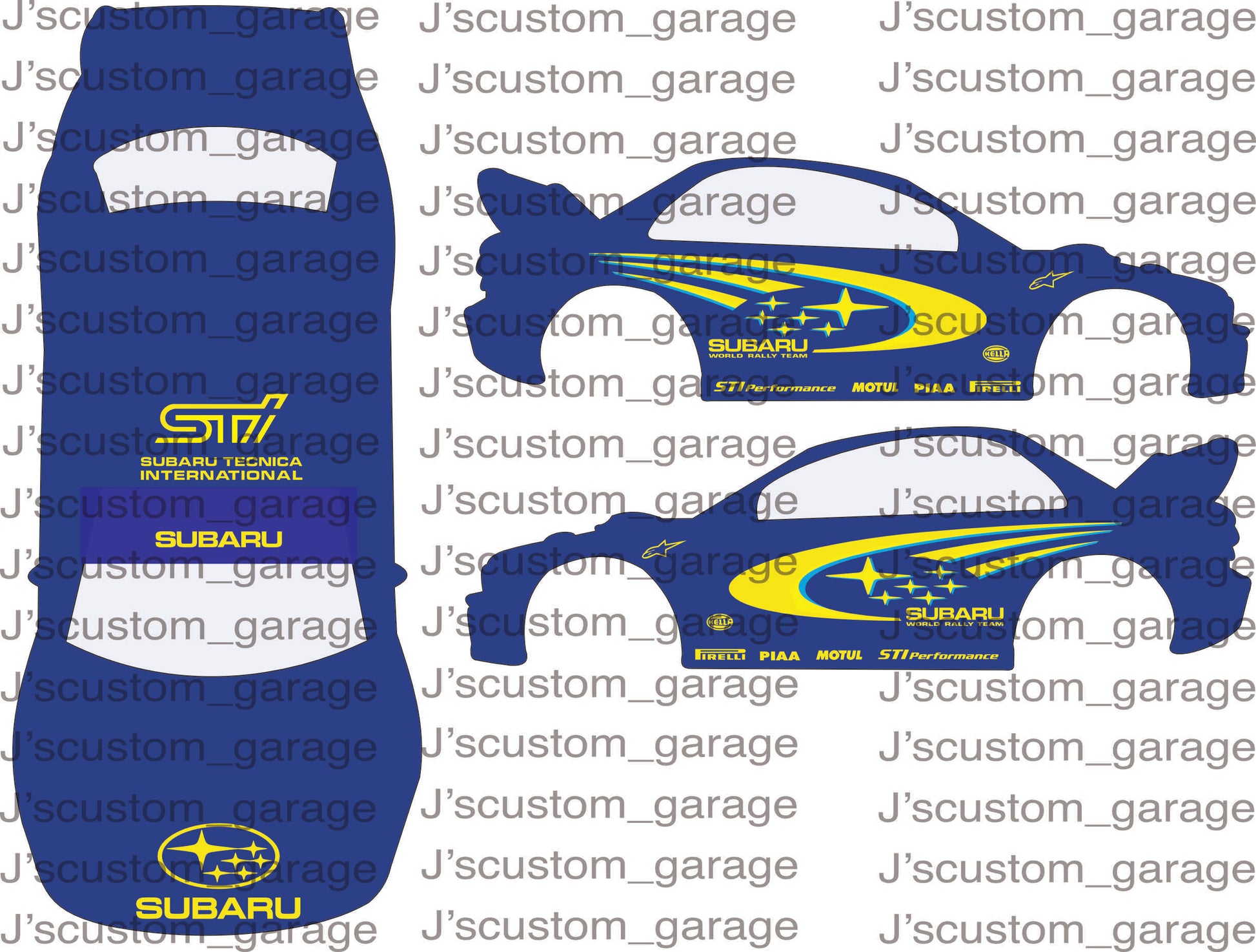 Rally Subaru decal waterslide decal – J’scustom_Garage
