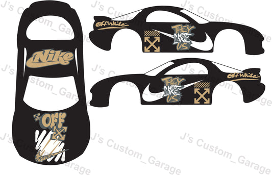 Universal Off-White nike waterslide decal