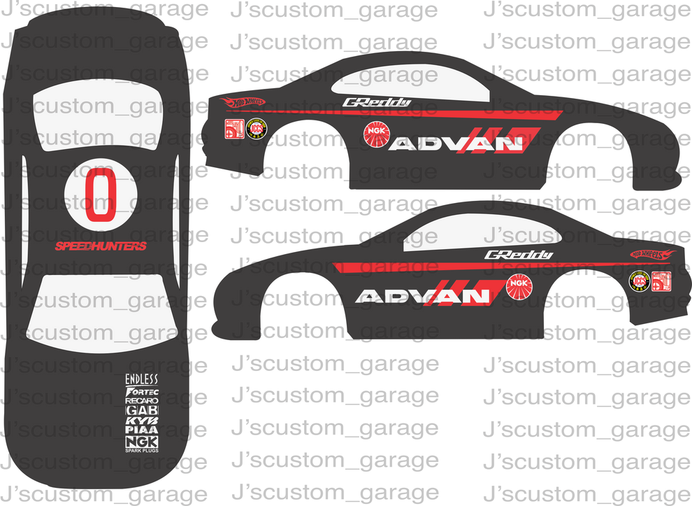 2-Piece Advan Fender Decals – JDM Glossy Side Stickers